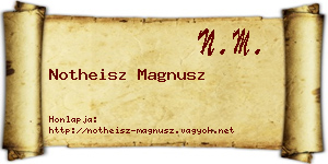 Notheisz Magnusz névjegykártya